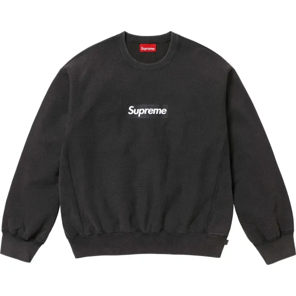 Supreme Box Logo Crewneck Sweatshirt Black - 1