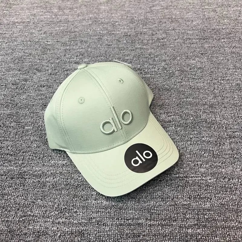 Alo Hats Embroidered Logo Baseball Cap — Light green