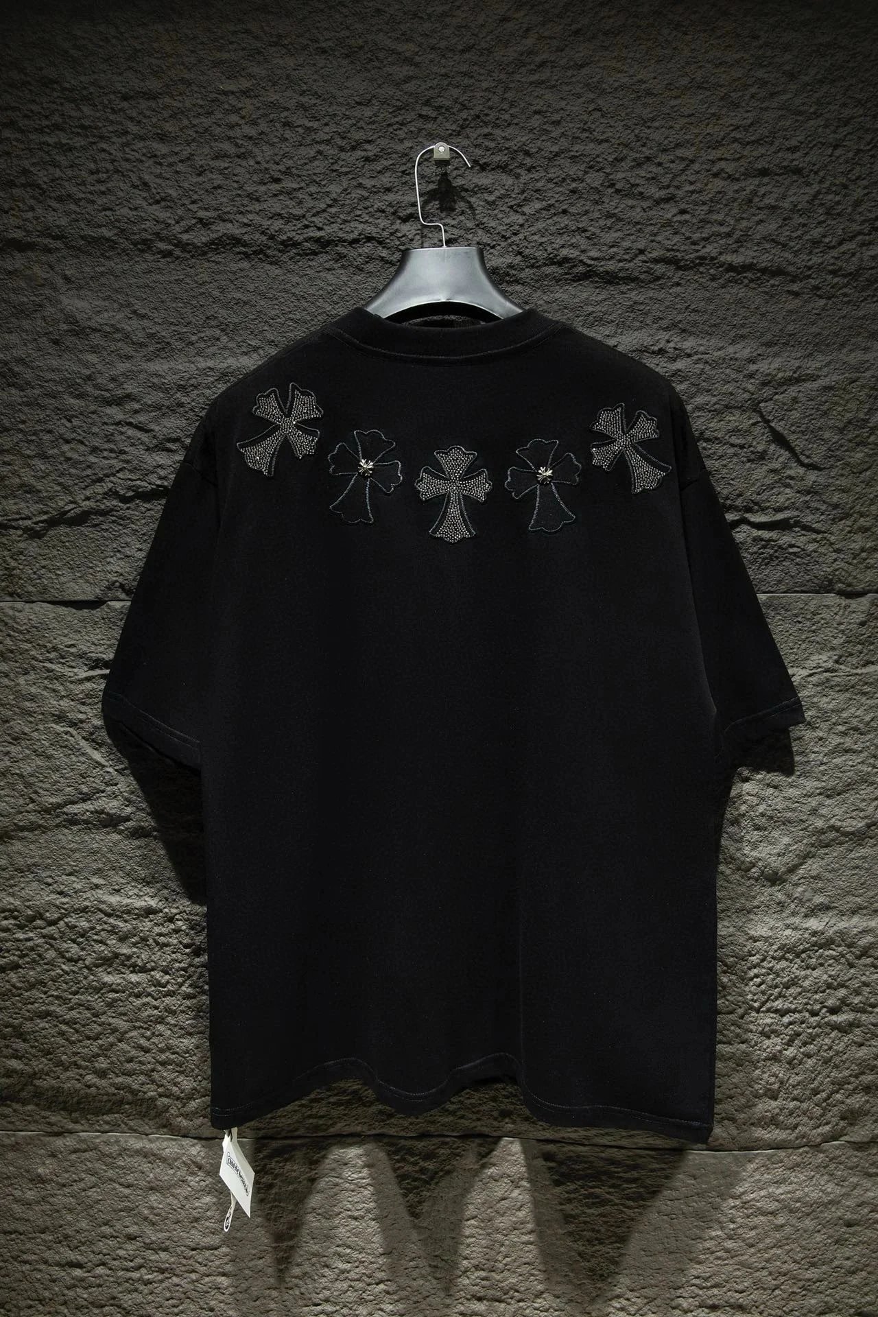 Chrome Hearts Cross Embroidered Raglan T-Shirt Black/White - 12