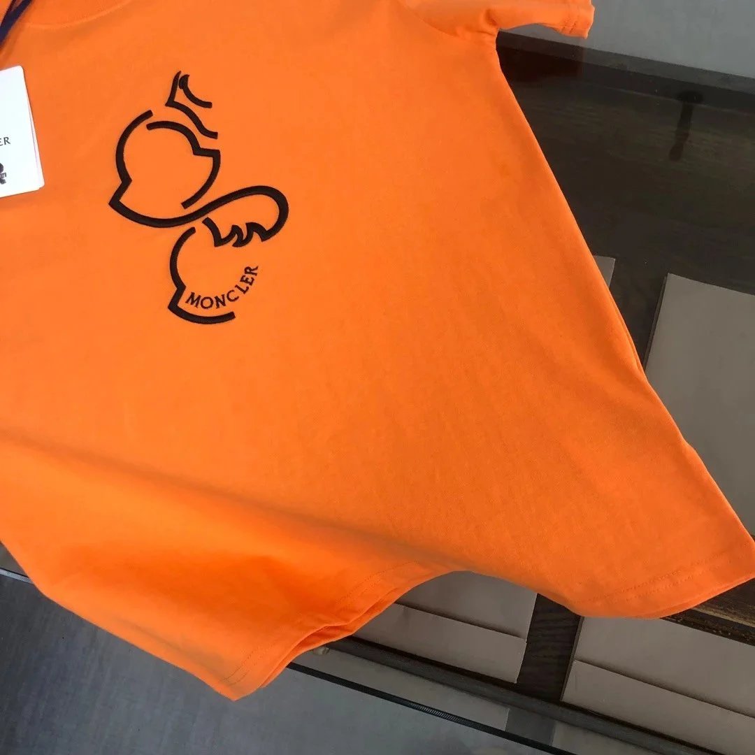 Moncler Logo Print Orange T-Shirt - 11
