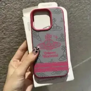 Vivienne Westwood Red Label Orb Print Phone Case Pink Gray - 1