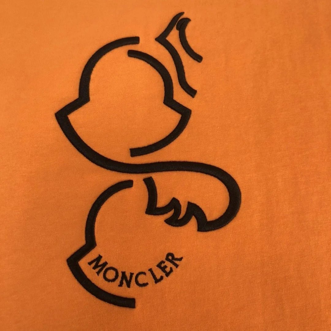 Moncler Logo Print Orange T-Shirt - 8