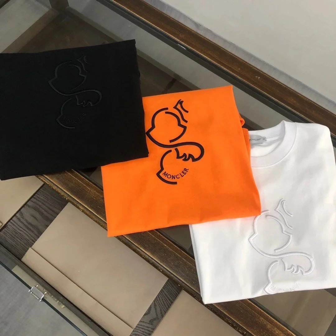 Moncler Logo Print Orange T-Shirt - 3