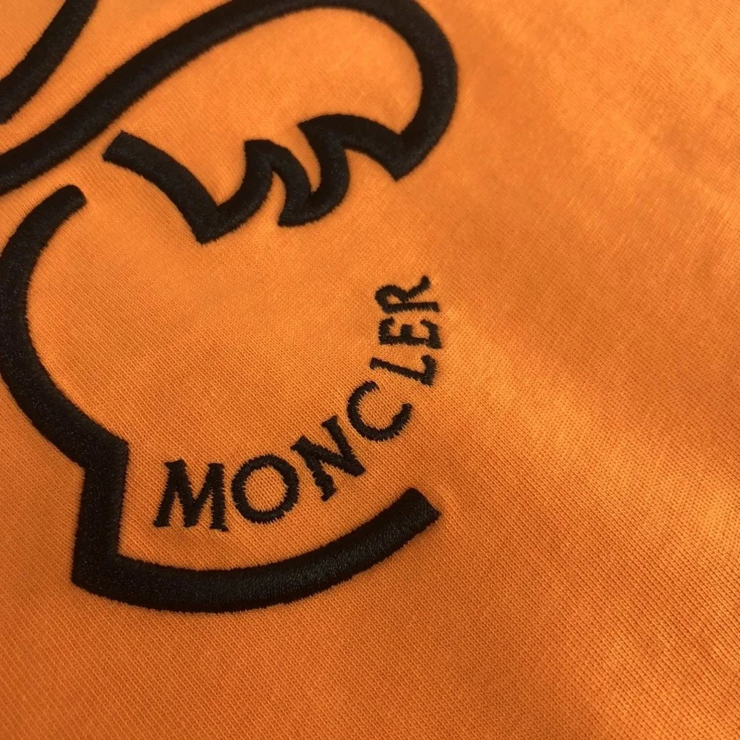 Moncler Logo Print Orange T-Shirt - 10