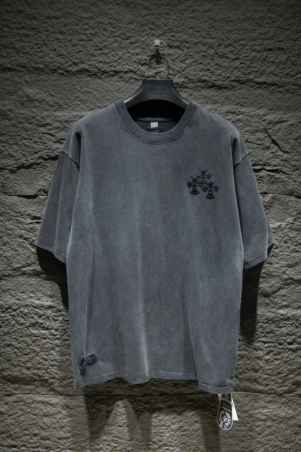 Chrome Hearts Cross Embroidered Raglan T-Shirt Black/White - 15