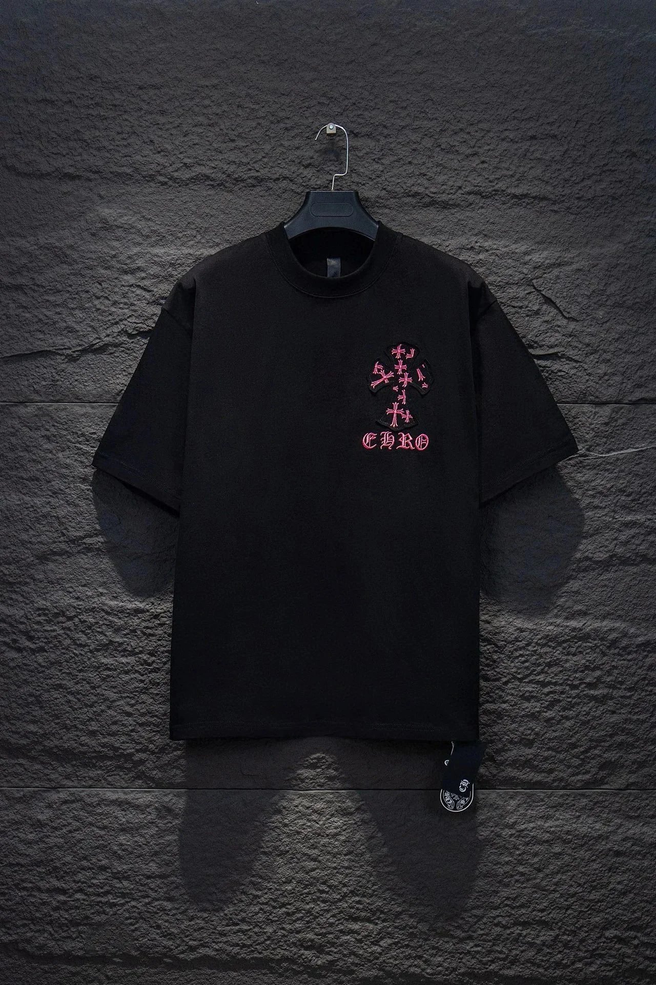 Chrome Hearts Cross Embroidered Raglan T-Shirt Black/White - 6