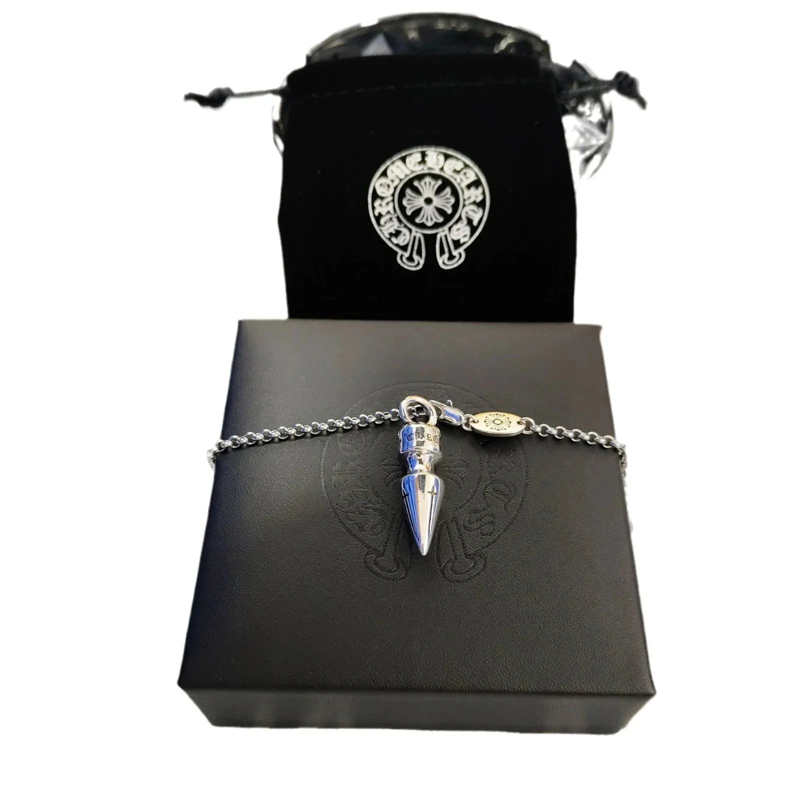 Chrome Hearts Fleur-de-Lis Bead Bracelet Silver Jewelry - 3