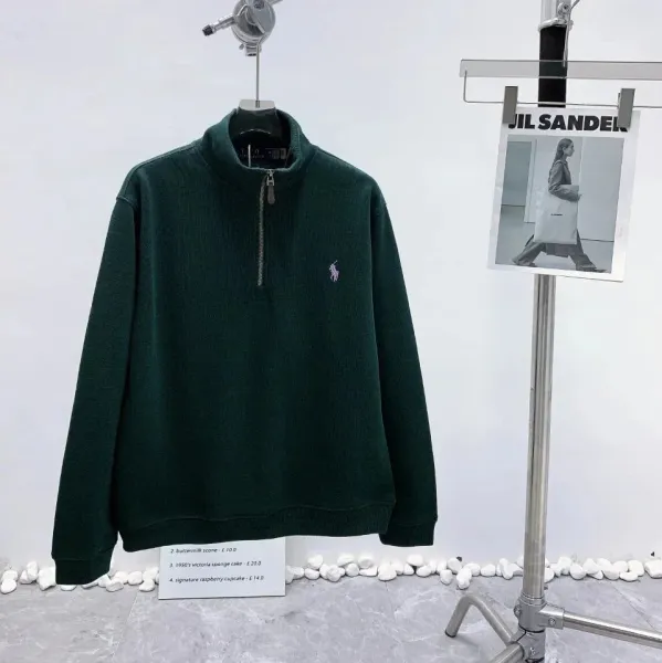 Ralph Lauren Polo Bear Half-Zip Sweater Forest Green - 1