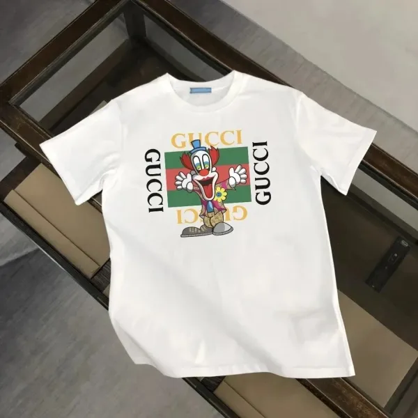 Gucci Clown Print White T-Shirt - 1