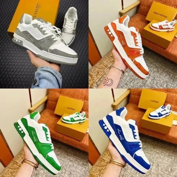 Louis Vuitton Trainer Low White and Red Sneakers - 5
