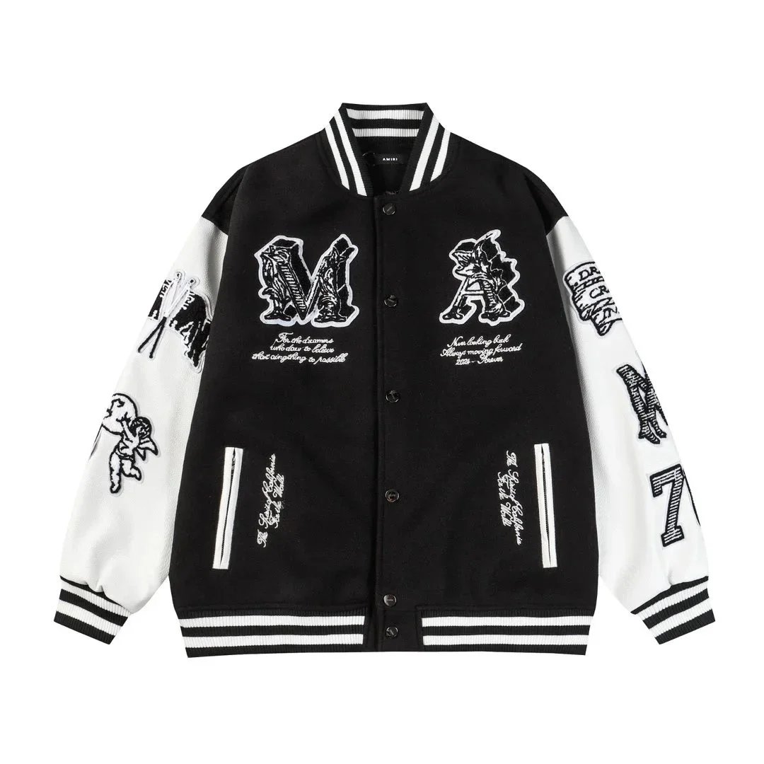 Amiri M/A Varsity Jacket Black and White - 1