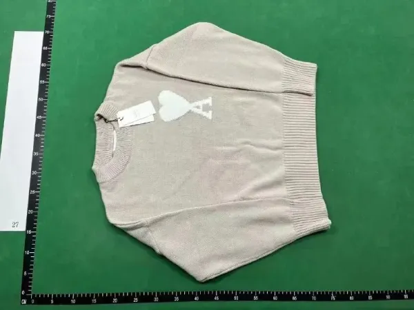 Ami Paris Heart Logo Sweater Mint Green - 8