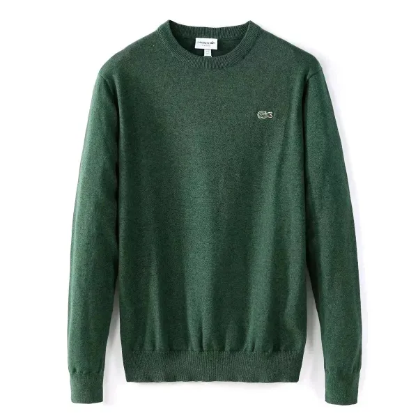 Lacoste Classic Crewneck Sweater Forest Green - 1