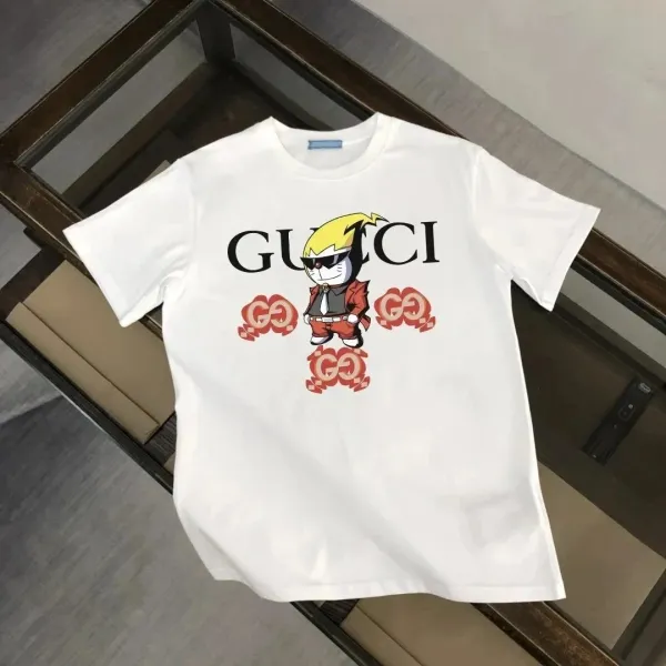 Gucci x Doraemon Collaboration Graphic Print White T-Shirt - 1