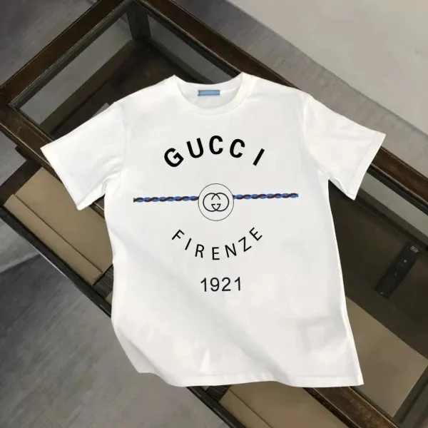 Gucci Firenze 1921 Graphic Print White T-Shirt - 1