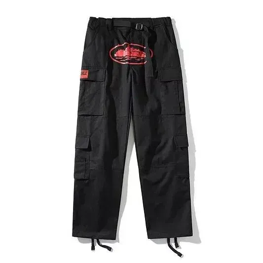 Off-White Cargo Pants Black with Red Graphic Print - 1