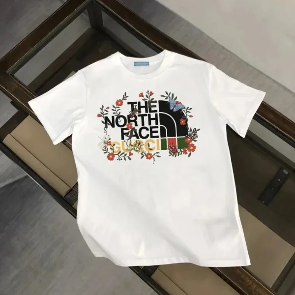 Gucci x The North Face Floral Print White T-Shirt - 1