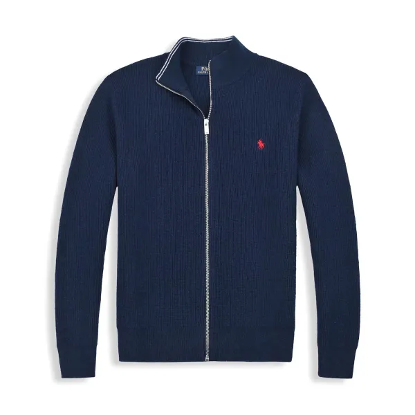 Polo Ralph Lauren Ribbed Zip-Up Sweater Navy - 1