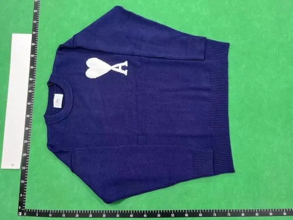 Ami Paris Heart Logo Sweater Mint Green - 4
