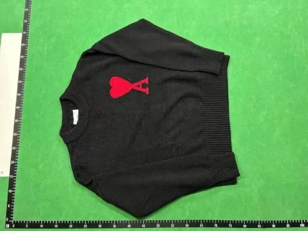 Ami Paris Heart Logo Sweater Mint Green - 6