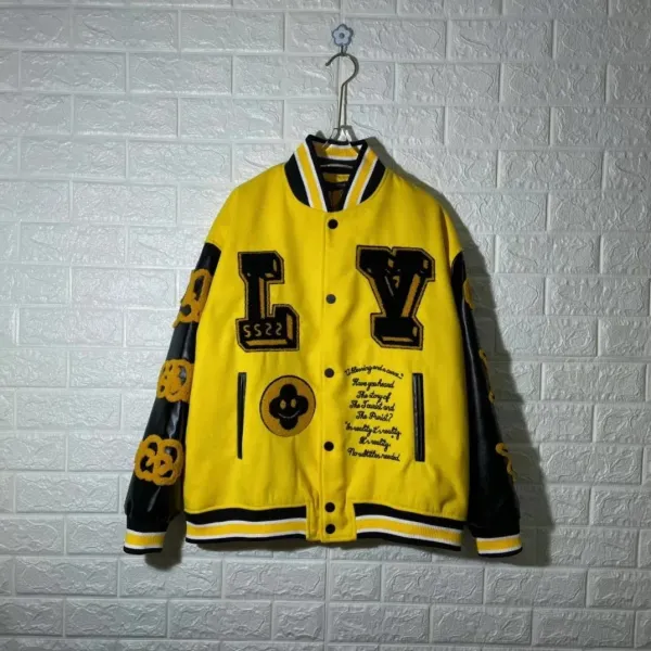 Louis Vuitton x Virgil Abloh LV College Jacket Yellow Black Outerwear - 1