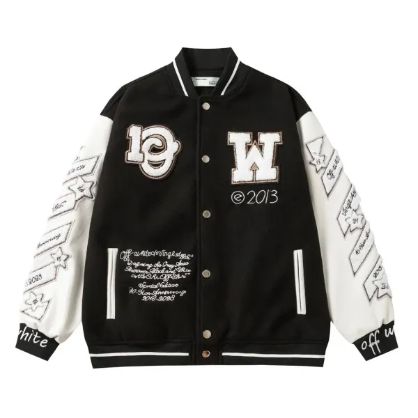 Off-White 10th Anniversary Varsity Jacket Black/White - 1