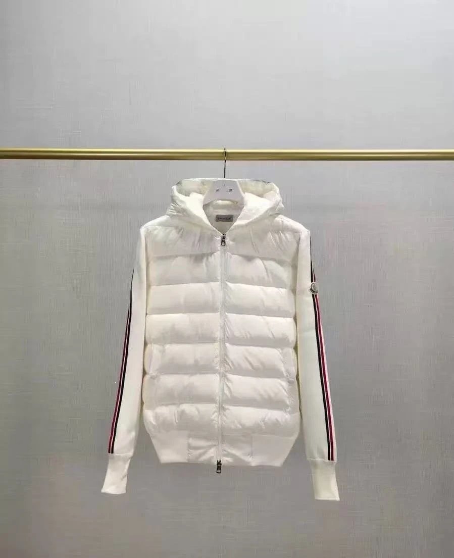 White sleeve color stripe knitting