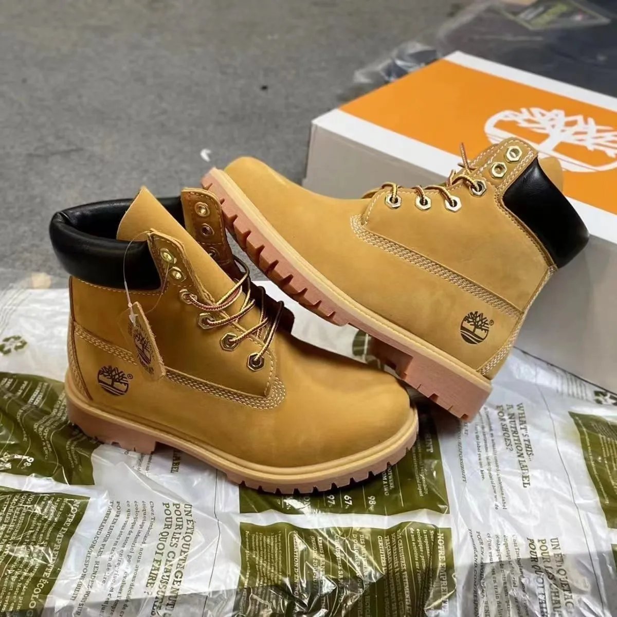 Yellow Suede Boots with Oxford Sole
