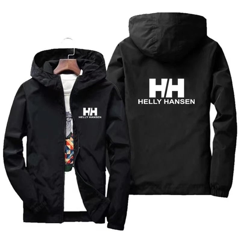 Helly Hansen Men's Fashion Zip-Up Jacket Lightweight Spring Autumn Hooded Casual Sports Jacket