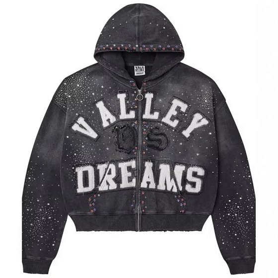 Trendy Classic VALLEY Print Hoodie