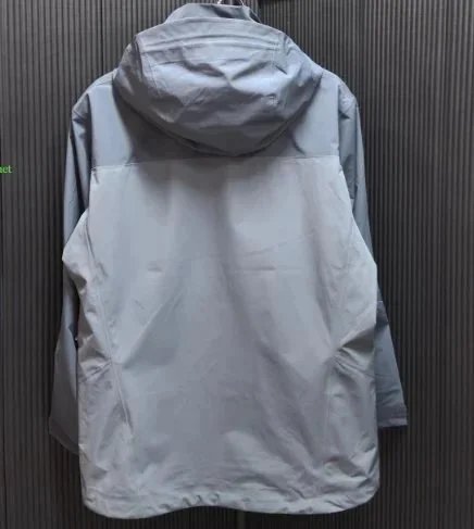Gray Two-Tone Hooded Jacket