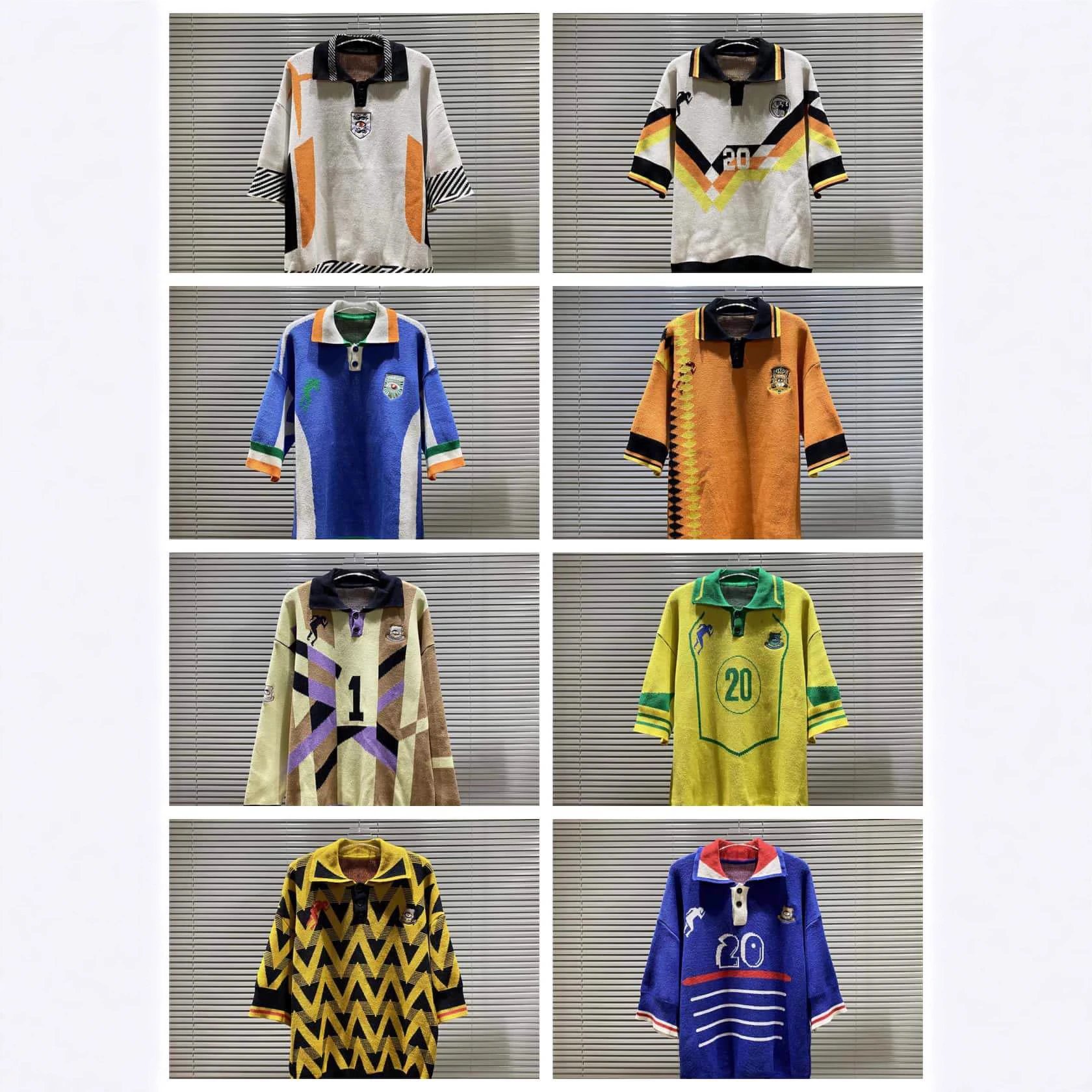 Truth Jacquard Collar Knit Sweater with Rhombus Stripe