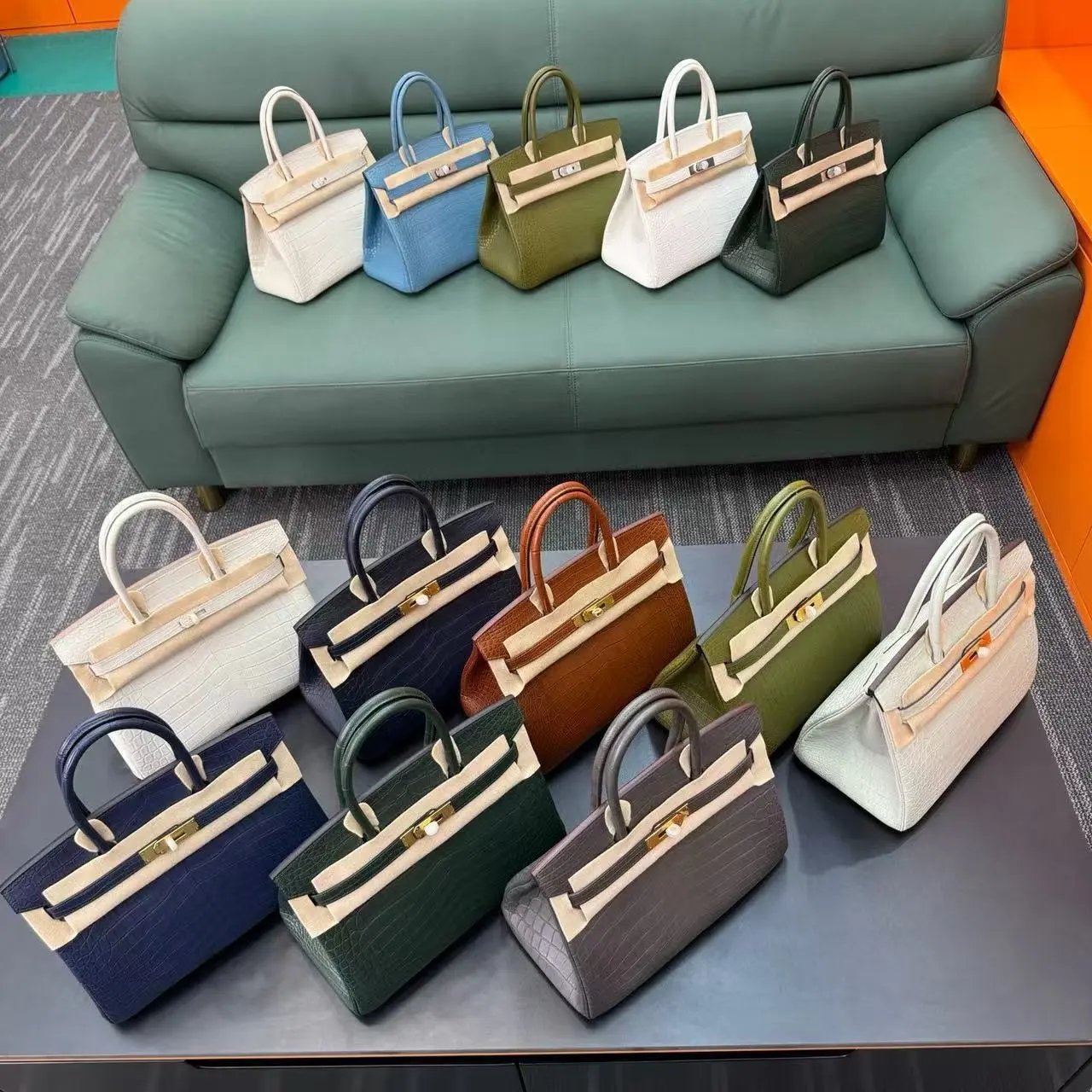 YSL Sac Du Jour 32cm Matte  Croc Embossed - Genie 