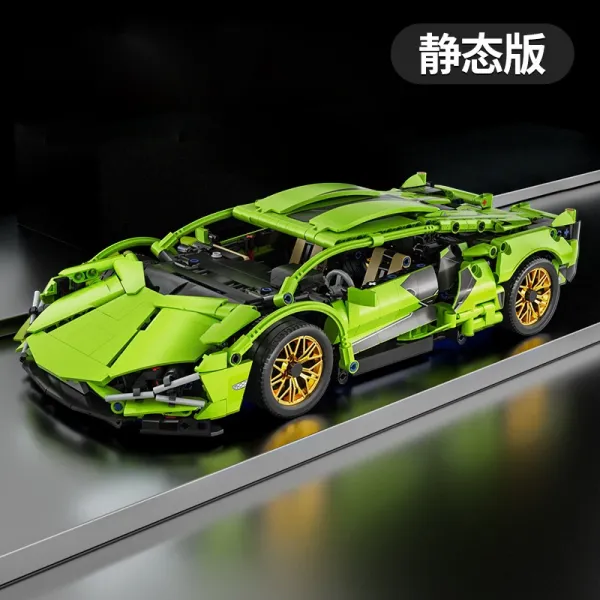 Lego Technic Lamborghini Sián FKP 37 Lime Green Static Model - 1
