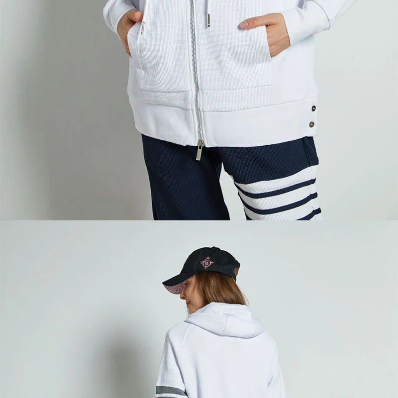 Thom Browne 4-Bar Stripe Ribbed Hoodie Gray - 16