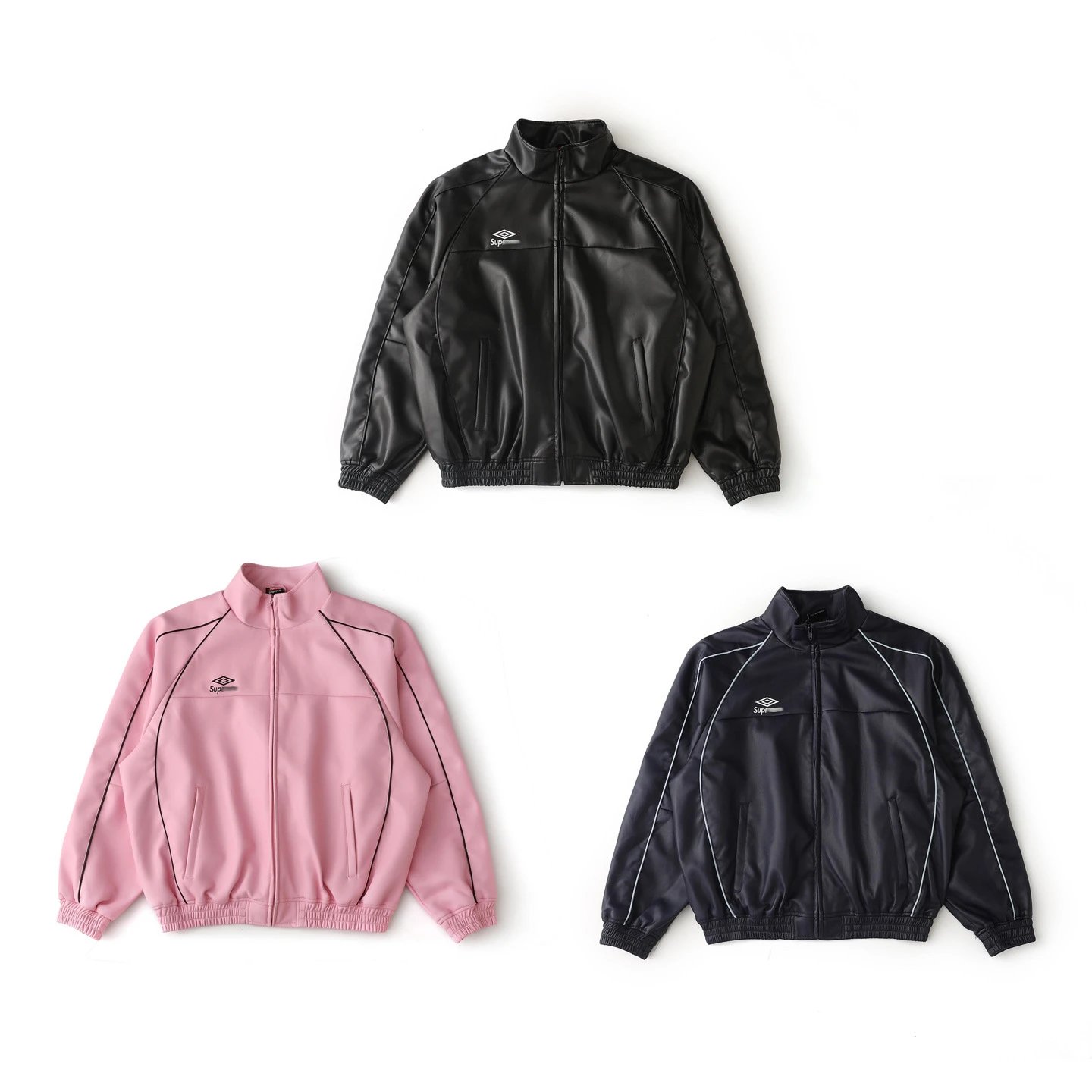 Sup x Umb Leather Track Jacket