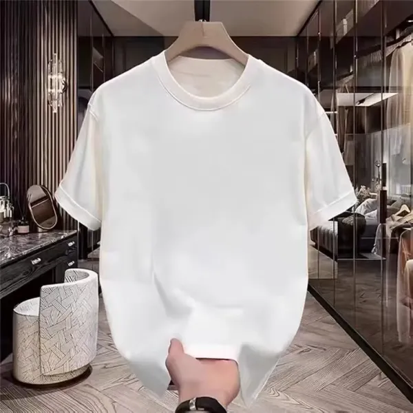 Design Basic Crew Neck White T-Shirt - 1