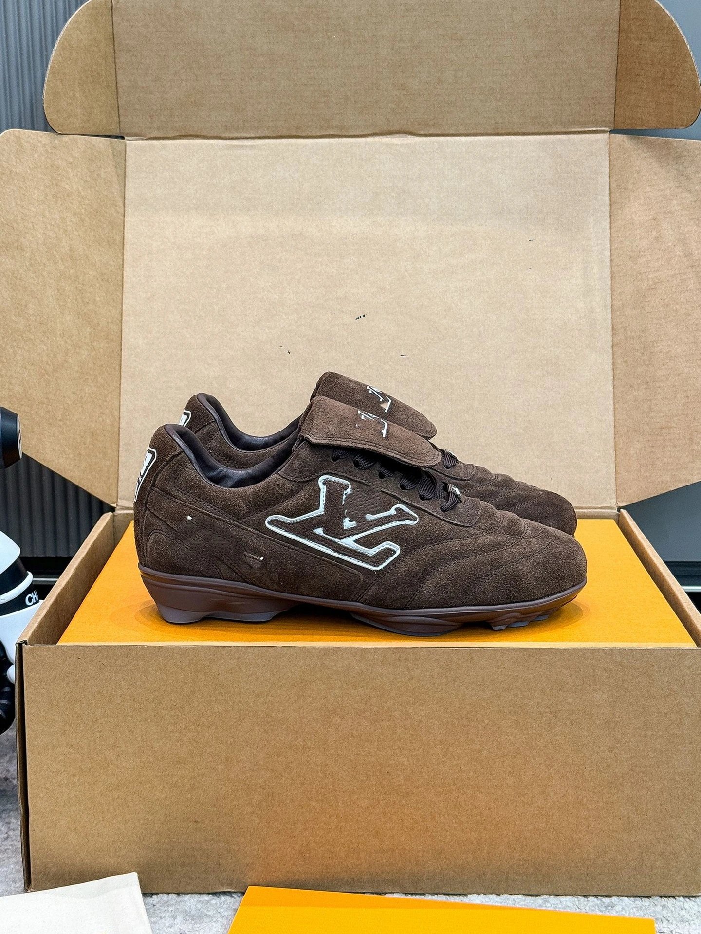 Louis Vuitton LV Trainer Low Blue Suede Sneakers - 5