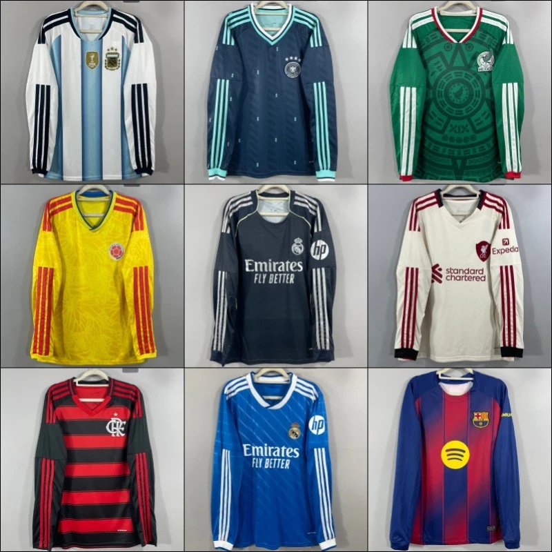 Adidas Long-Sleeve Football Jersey