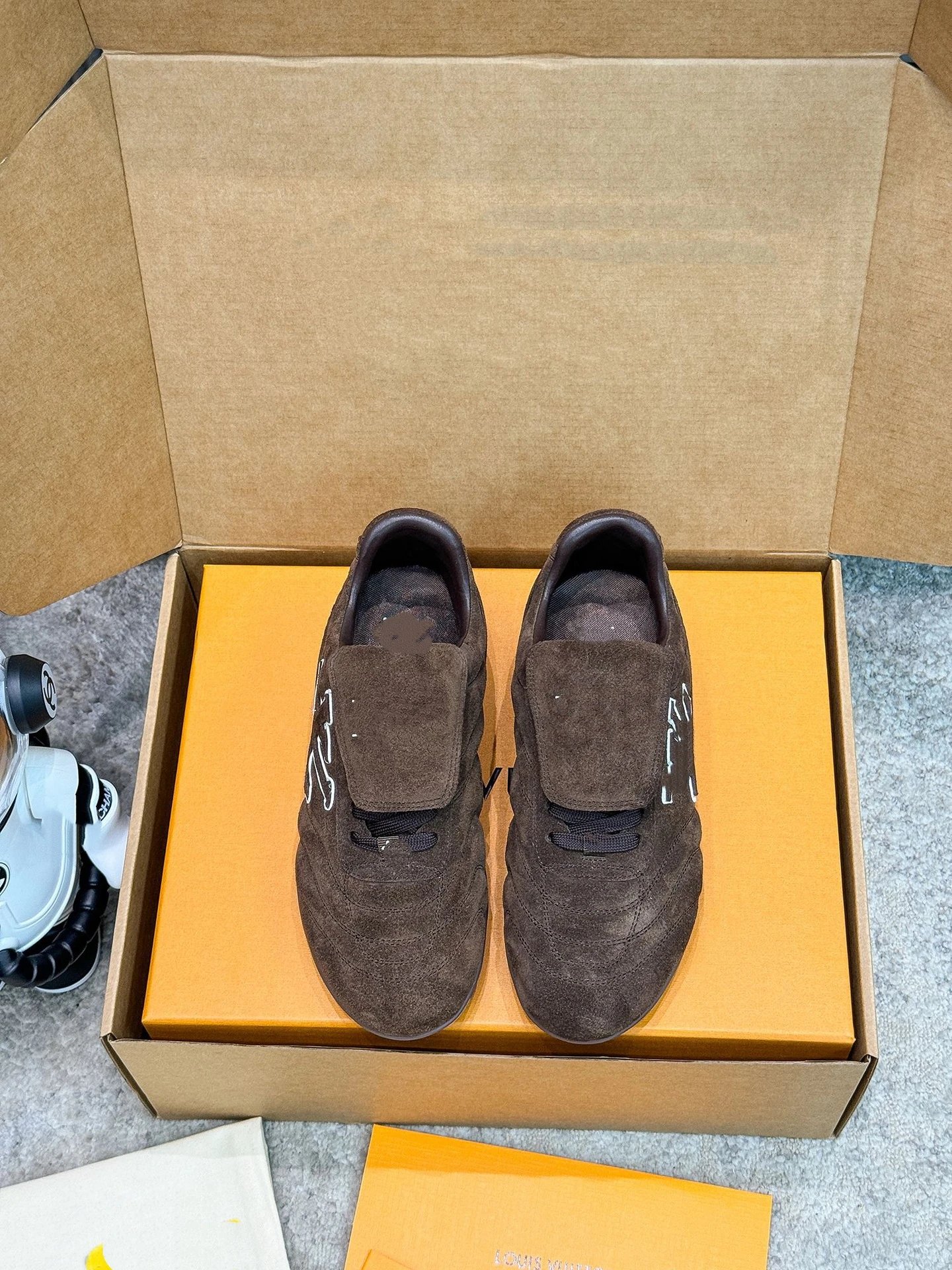 Louis Vuitton LV Trainer Low Blue Suede Sneakers - 4