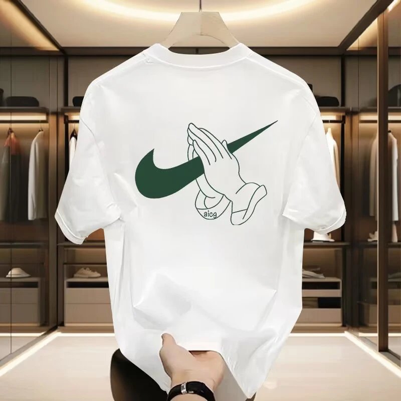 Design Basic Crew Neck Navy T-Shirt - 6