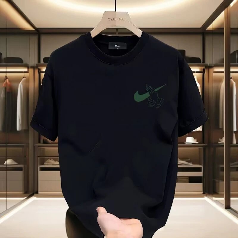 Design Basic Crew Neck Navy T-Shirt - 3