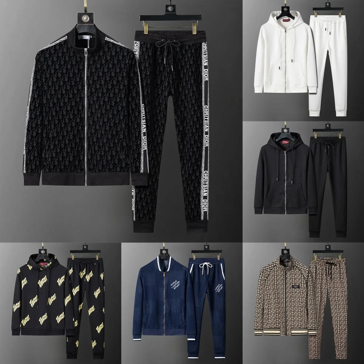 Gucci GG Supreme Hoodie & Jogger Set #Gucci_Sou #Suit_Sou