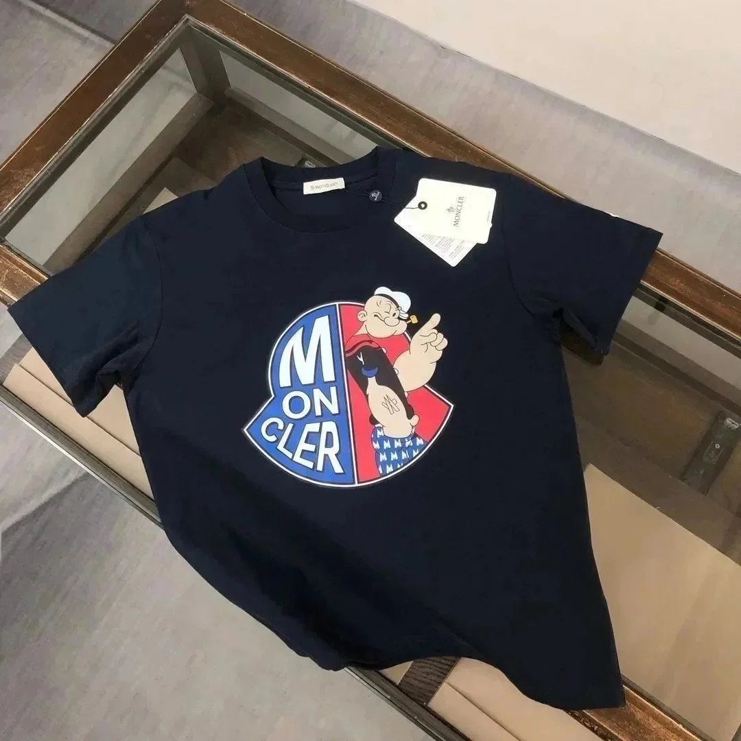 Moncler T-Shirts Short-Sleeve Logo Graphic T-Shirt — 34