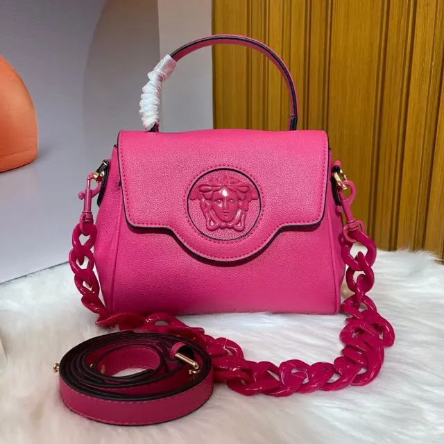 Versace Handbags Medusa-emblem top-handle handbag with chain crossbody strap product detail image 4