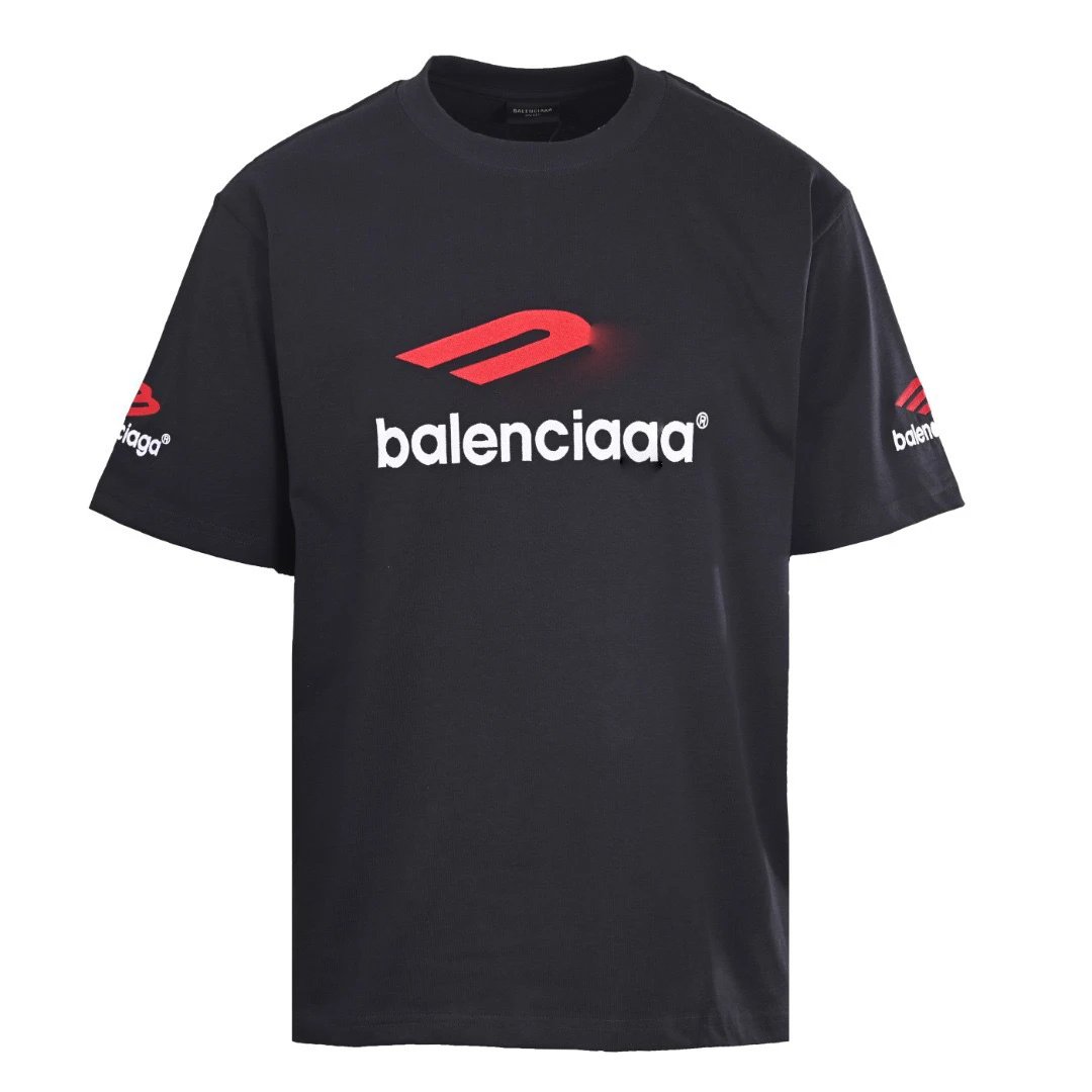 Balenciaga Men's Racing Logo Graphic T-Shirt Black