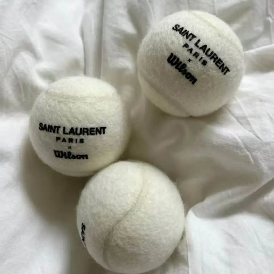 British style signature fashionable white tennis collector's edition, training ball, practice ball, high bounce novice tennis competition
