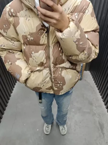 Stüssy x The North Face Nuptse Puffer Jacket Desert Camo Down Jacket - 5