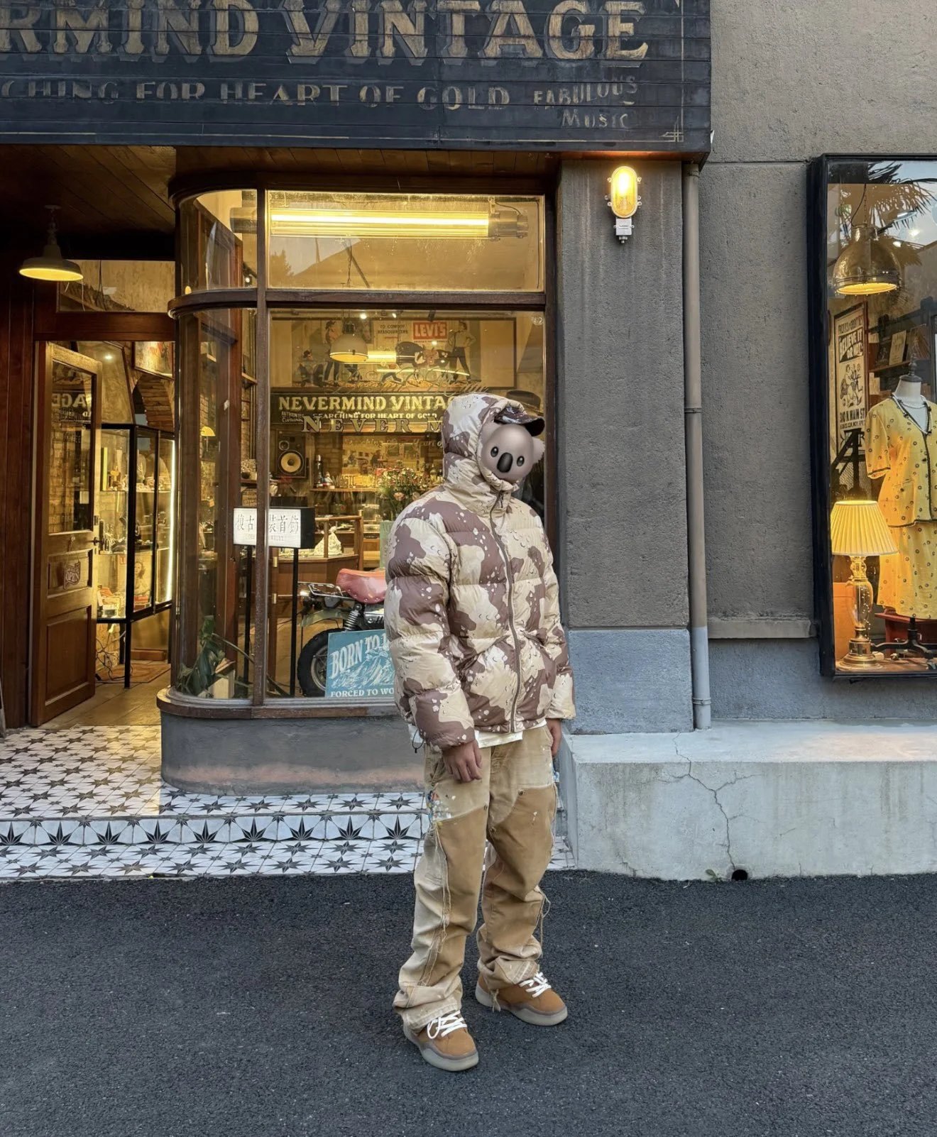 Stüssy x The North Face Nuptse Puffer Jacket Desert Camo Down Jacket - 4