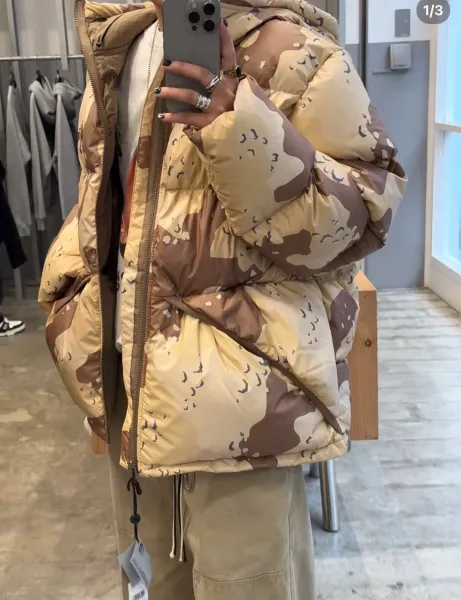 Stüssy x The North Face Nuptse Puffer Jacket Desert Camo Down Jacket - 7